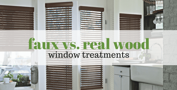 The benefits and drawbacks of faux and real wood window treatments.