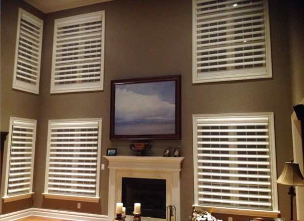 Kirsch® Pirouette Window Shadings in Great Room