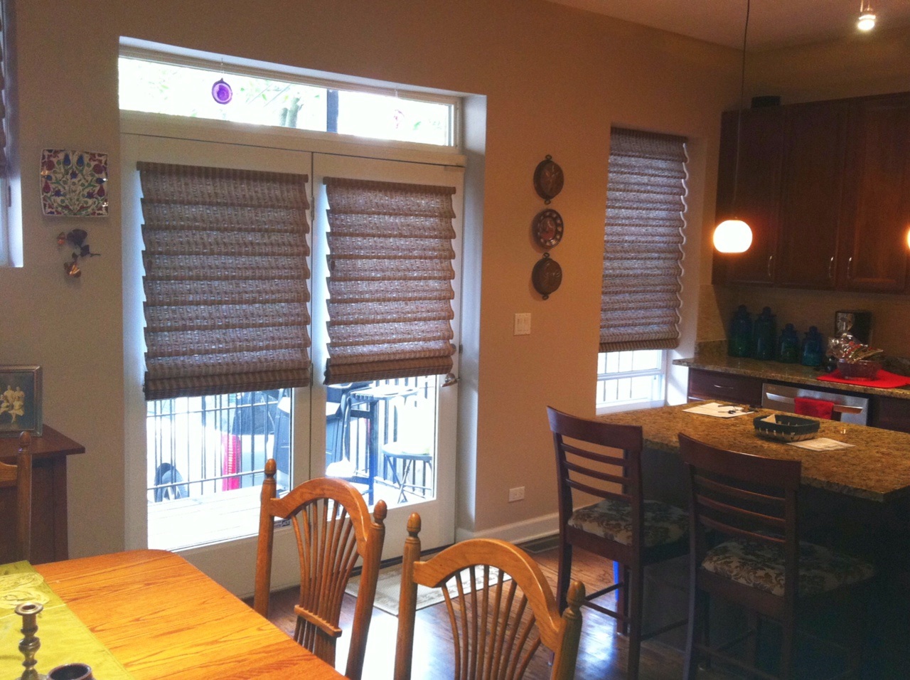 Vignette Modern Roman Shades with a natural textured fabric