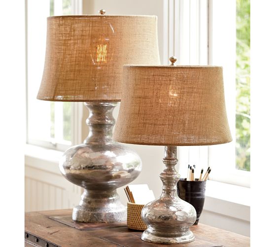 Mercury Glass lamps from the Pottery Barn
