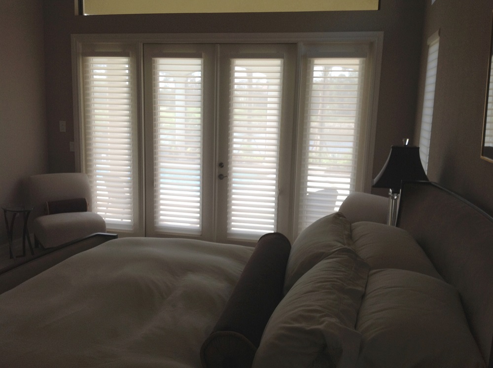 Silhouette Privacy Shades in bedroom - after