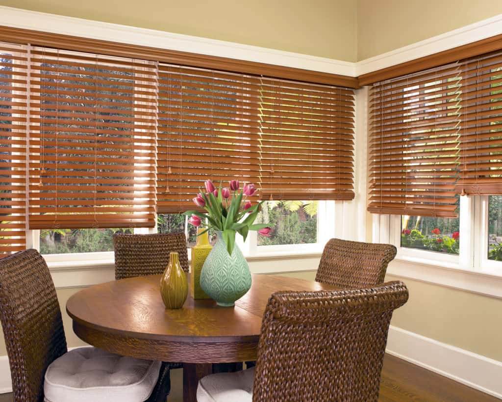 Hunter Douglas EverWood faux wood blinds offer the look of real wood at an affordable price. 